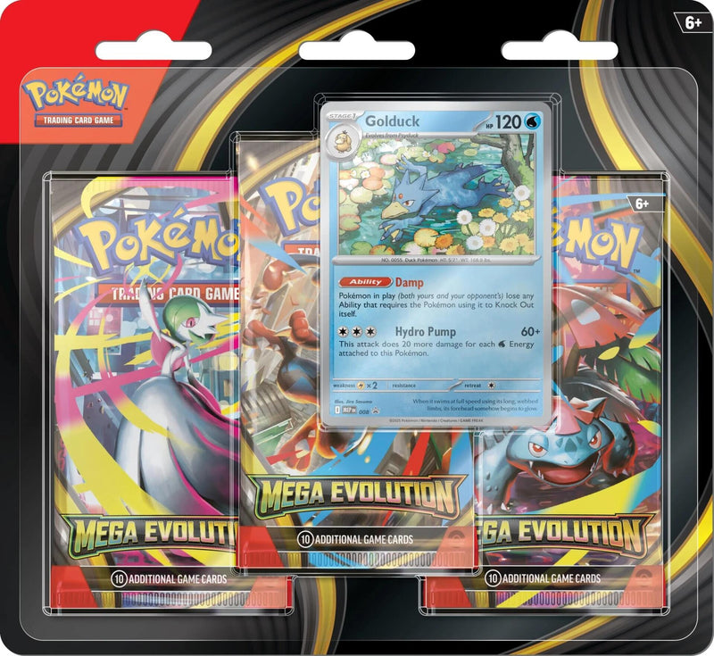 Scarlet & Violet: Mega Evolution - 3 Pack Blister (Golduck)
