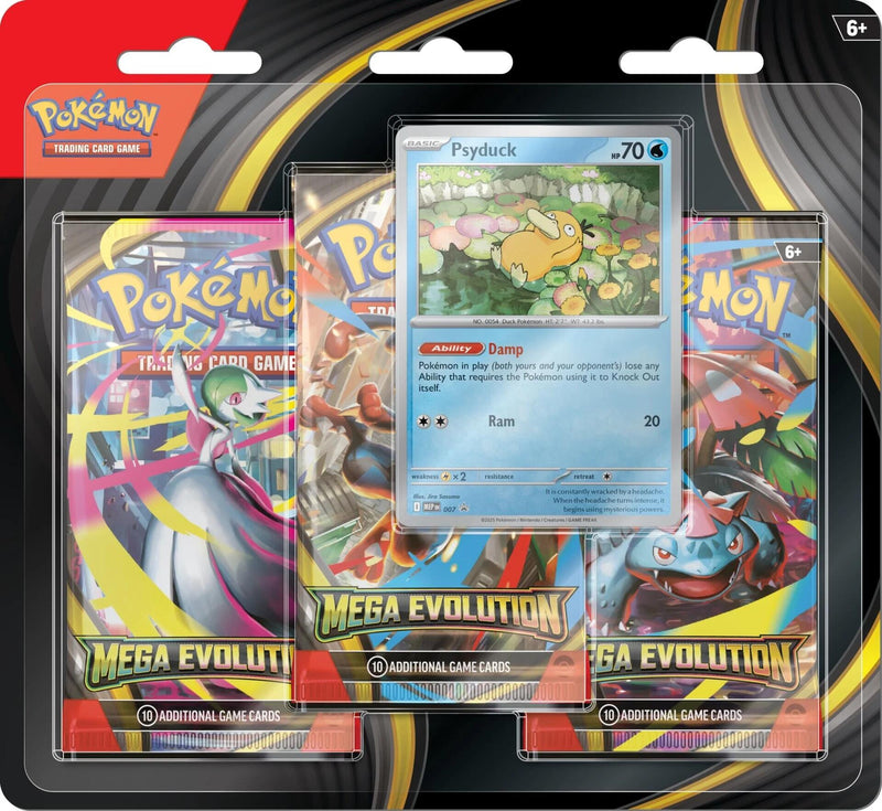 Scarlet & Violet: Mega Evolution - 3 Pack Blister (Psyduck)