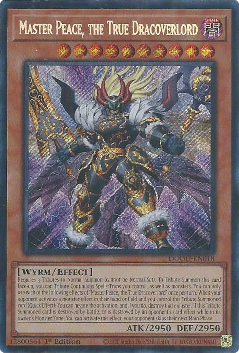 Master Peace, the True Dracoverlord [DOOD-EN018] Secret Rare