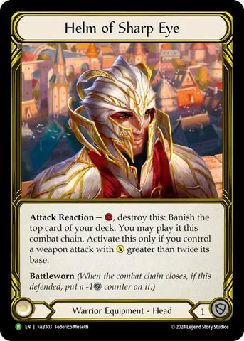 Helm of Sharp Eye (Golden) [FAB303] (Promo)  Cold Foil