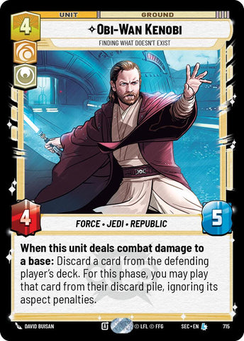 Obi-Wan Kenobi - Wan Kenobi (715) - Finding What Doesn't Exist (Foil) (715) (715) [Secrets of Power]