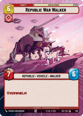 Republic War Walker (929) (Hyperspace Foil) (929) [Secrets of Power]