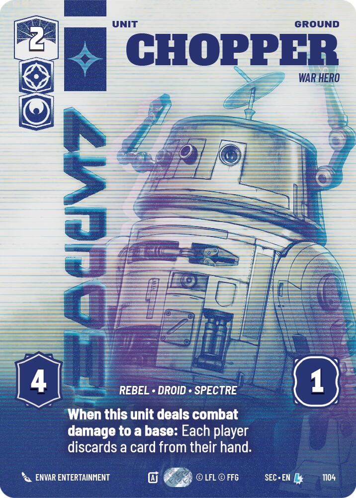 Chopper - War Hero (Prestige Foil) (1104) (1104) [Secrets of Power]