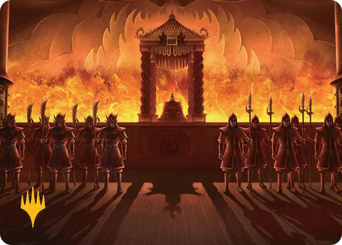 Fire Lord Ozai Art Card (Gold-Stamped Planeswalker Symbol) [Avatar: The Last Airbender Art Series]