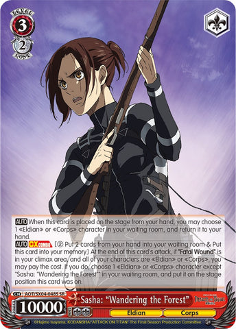 Sasha: "Wandering the Forest" (Foil) [Attack On Titan: Final Season]