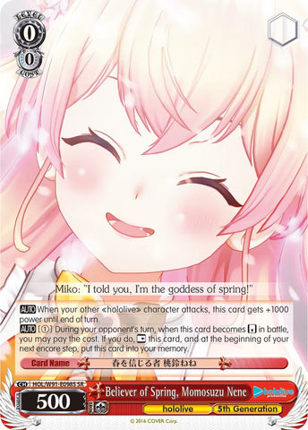 Believer of Spring, Momosuzu Nene (HOL/W91-E098S SR) [hololive production]