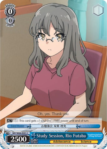 Study Session, Rio Futaba (SBY/W64-E091 C) [Rascal Does Not Dream of Bunny Girl Senpai]