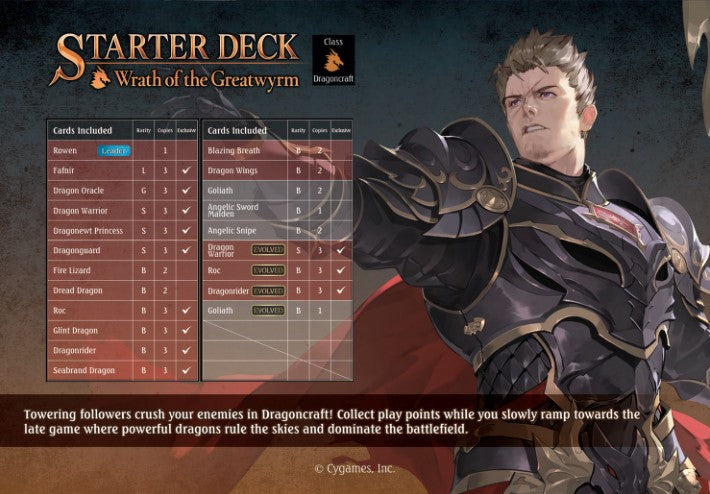 Shadowverse Evolve: Wrath of the Greatwyrm Starter Deck SVEE-SD04