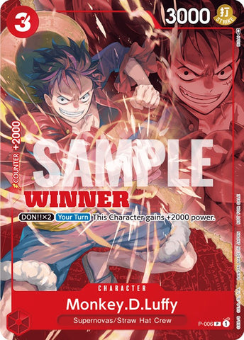 Monkey.D.Luffy - P-006 (Winner Pack Vol. 1) [One Piece Promotion Cards]