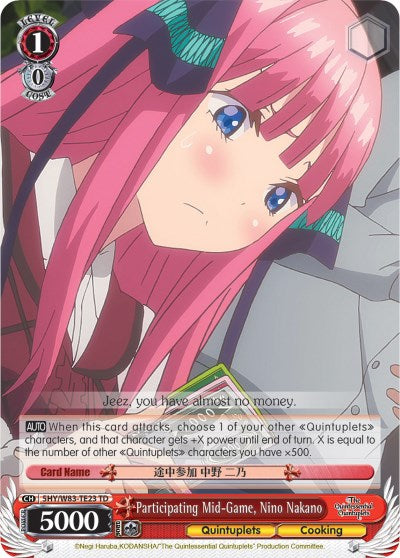 Participating Mid-Game, Nino Nakano (5HY/W83-TE23 TD) [The Quintessential Quintuplets]