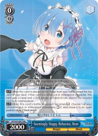 Seemingly Happy Behavior, Rem (RZ/S55-E057 RR) [Re:ZERO Vol.2]
