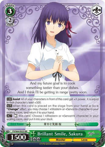 Brillant Smile, Sakura (FS/S64-E025 RR) [Fate/Stay Night [Heaven's Feel]]