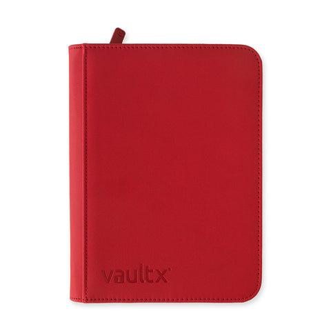 Vault X: 4-Pocket Exo-Tec Zip Binder (Fire Red)