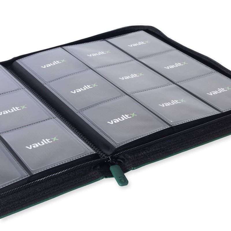 Vault X: 9-Pocket Exo-Tec Zip Binder (Green)