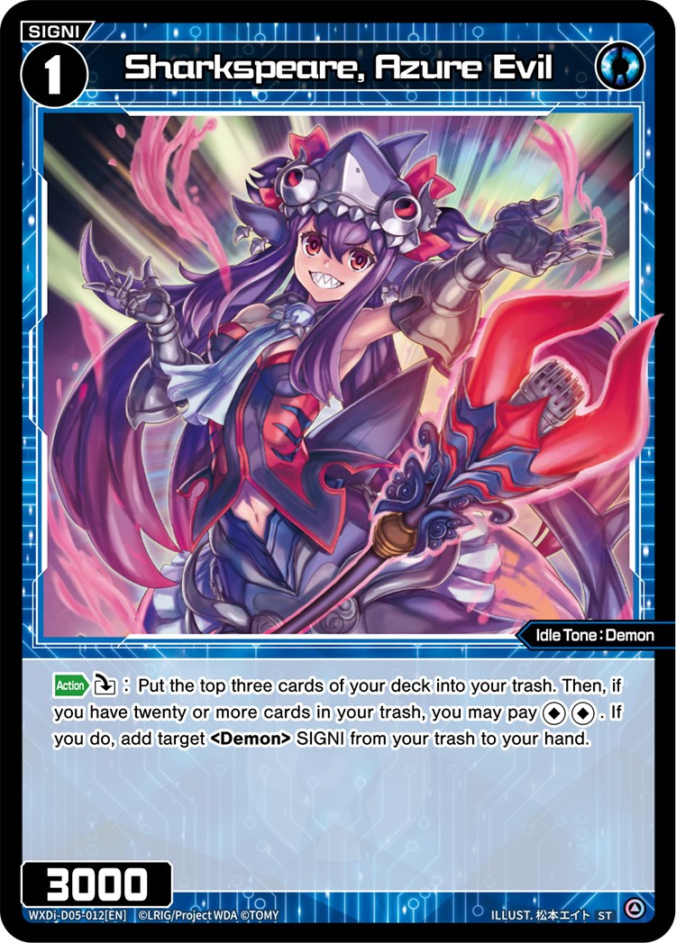 Sharkspeare, Azure Evil (WXDi-D05-012) [Diva Debut Deck D05: Bang Tamago Nova]